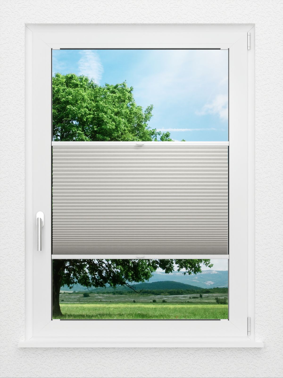 Detailansicht LYSEL HOME Plissee 019A Calluna Wabe