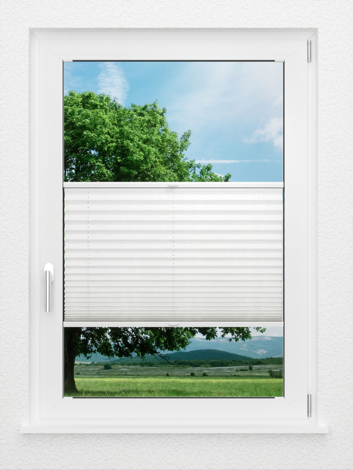 Detailansicht LYSEL HOME plissé 124B Abelia Pearl