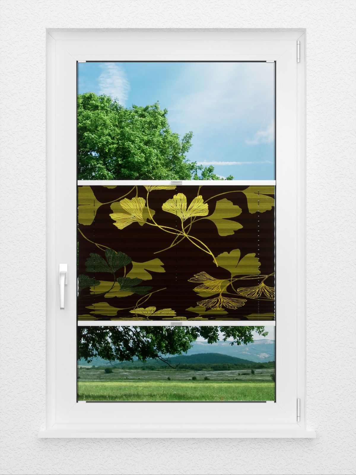 Detailansicht Plissé Ginkgo Night 8770.5020