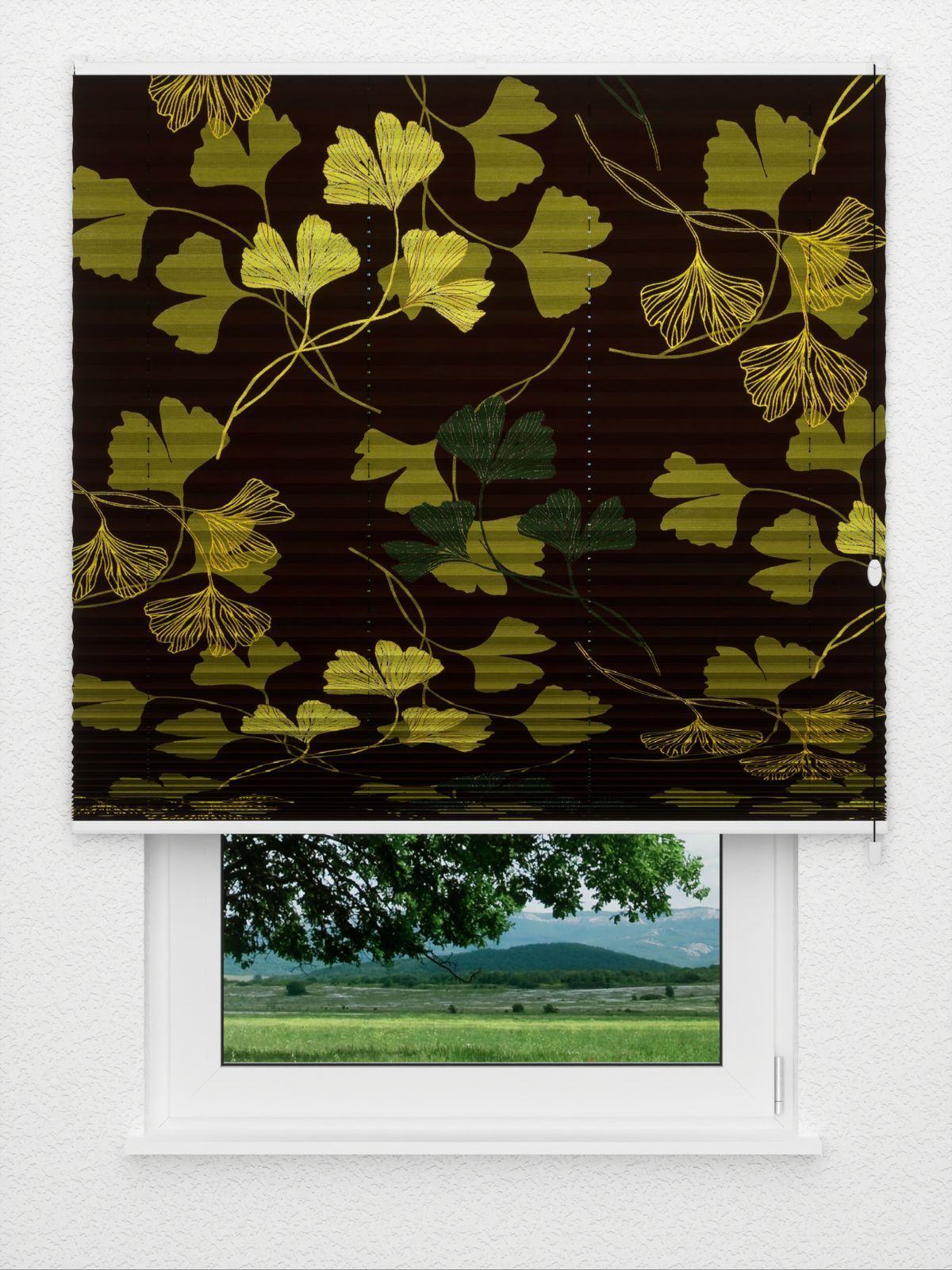 Detailansicht Plissé Ginkgo Night 8770.5020