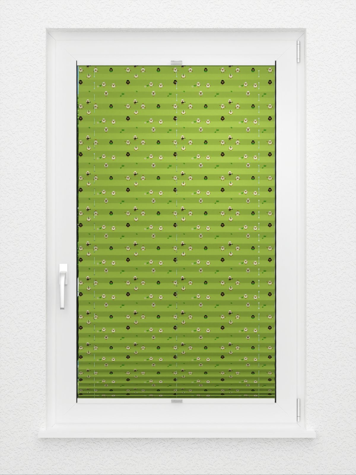 Detailansicht plissé Schaap groen Nacht 4406.1714